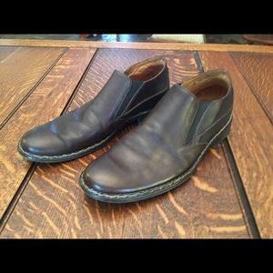 John Varvatos Brown Leather Slip Ons - Size 10